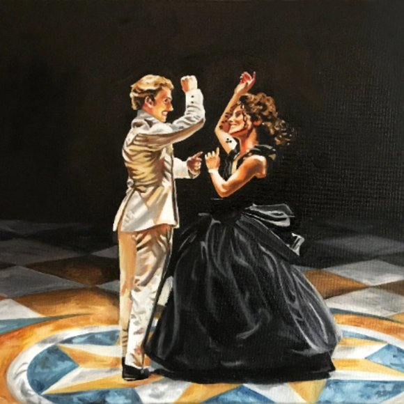 Dance With Me  (oil painting inspired by the film "Anna Karenina") home deco, - Picture 4 of 4
